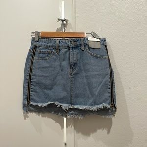 Denim mini skirt